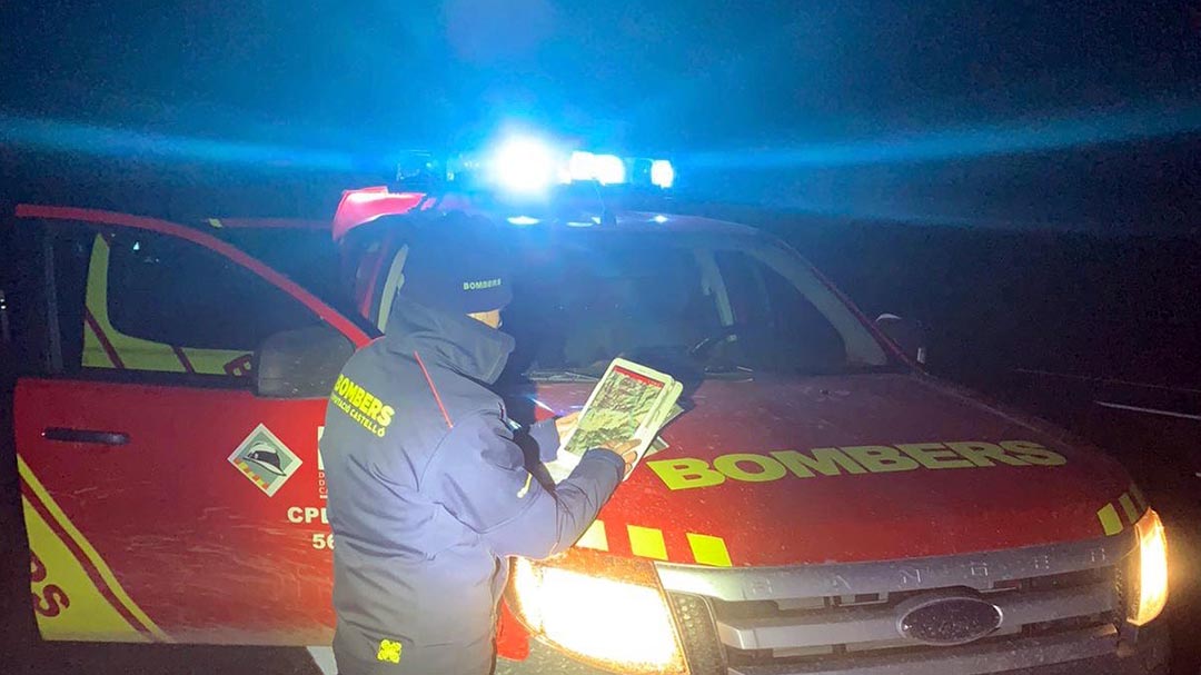 Els bombers han rescatat a 7 barranquistes que havien quedat aïllats a la Tinença