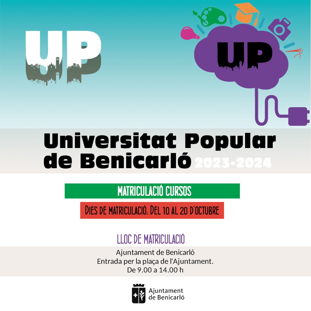 La Universitat Popular de Benicarló obri la matrícula