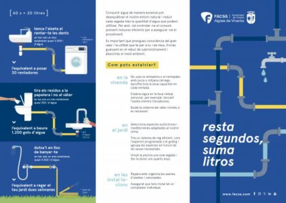 Vinaròs llança una campanya per un consum responsable de l’aigua