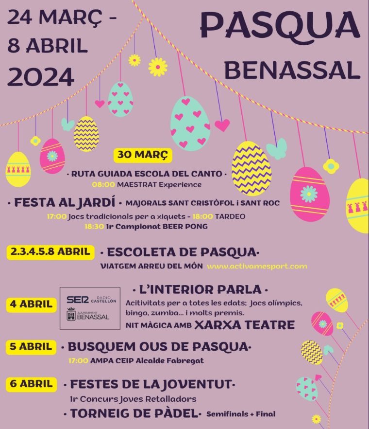 Pasqua cultural i festiva a Benassal